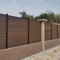 En promotion : Panneau de clôture composite 6x6 pieds, aspect bois WPC, pour extérieur, jardin, terrasse, avec poteau