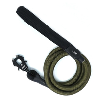 Laisse de chien tactique robuste pour animaux de compagnie avec mousqueton pivotant à dégagement rapide, laisse de montagne solide pour l'escalade