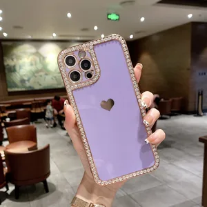 Luxury Designer Diamond Clear Fashion TPU Phone Case Cover For Iphone 13 12 11 Pro Max Xr Xs 7/8