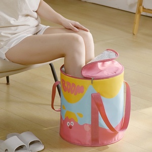 Baignoire pliable pour enfants à température constante, design extra profond, avec couvercle isolant pour les mollets, pour usage domestique et voyage - Product Image 4