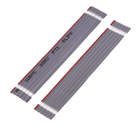 Hochleitfähiges PVC-verzinntes Kupfer 6P 2,54mm Rastermaß Flachkabel AWM2651 Rotkantiges Graues Bandkabel JST Molex Bildschirmverbindung