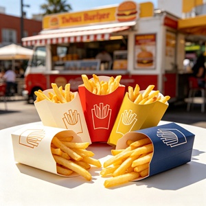 Caja para Papas Fritas con Logotipo Personalizado, Bandeja para Papas Fritas, Caja para Nuggets de Pollo Frito, Empaque para Comida Rápida - Product Image 3