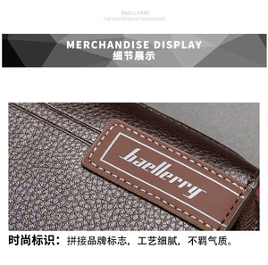 Portefeuille long en cuir PU pour homme Baellerry avec fermeture éclair, organiseur de budget, porte-cartes, logo personnalisable, vente en gros, portefeuilles en cuir sans contact pour homme - Product Image 3
