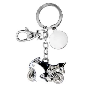 Porte-clés blanc/noir pour motos, accessoires de moto sans boîte - Product Image 1