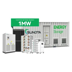 Rotterdam Stock solución de sistema solar proveedor profesional de Sistema Solar 1MW 30kw batería de sistema de panel solar para uso comercial