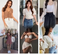 Lots en stock vêtements de mode robe vêtements fournisseur Ropa De Mujer design populaire hauts balles