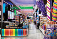 Magnifique vitrine à bonbons de style barre chocolatée, mobilier d'intérieur pour confiserie