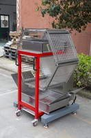 Grand four rotatif professionnel à charbon de bois et à gaz pour rôtissoire à poulet