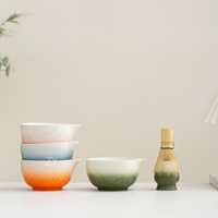 Ensemble de 8 pièces en céramique et porcelaine japonaise, moderne, de haute qualité, multi-couleurs, effet ombré, écologique, durable et portable