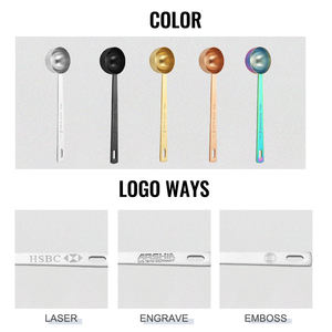 चम्मच निर्माता चांदी मापने वाली स्प स्टेनलेस स्टील कस्टम लोगो धातु लंबे हैंडल माचा मापने वाला चम्मच - Product Image 5