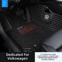 Tapis de sol de voiture double couche non toxique et inodore, entièrement enveloppant avec rebords surélevés