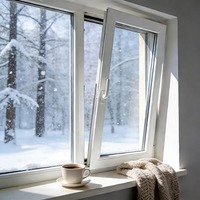 Ventanas Abatibles y Oscilobatientes de Aluminio con Rotura de Puente Térmico, Resistentes a Huracanes, con Triple Acristalamiento Templado, para Villas y Baños