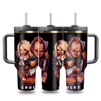 Gobelet isotherme personnalisé d'usine 30oz 40oz Halloween Stan Cup pour café, vente en gros, en vrac, pour voyage en extérieur avec poignée