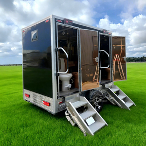 Baño Portátil Móvil de Lujo con 2 Cabinas para Exteriores, Uso en Camping y Apartamentos, Ecológico y Duradero para Viajes - Product Image 1