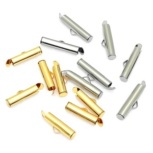 Manchon creux en acier inoxydable pour boucle de bijoux, plaqué or et argent, forme rectangulaire, accessoires DIY pour la fabrication de bracelets - Product Image 1