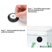 Termómetro para Acuario, Medidor de Temperatura del Agua Electrónico de Precisión Externo; Termómetro Adhesivo Recargable Específico para Acuarios
