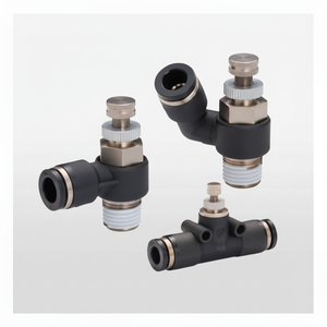 Vanne d'accélérateur à aiguille PISCO PP (polypropylène) SUS304 pièces pneumatiques modèle PJNMU8 - Product Image 1