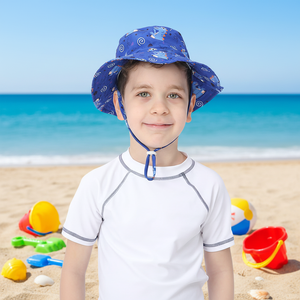 Chapeau Bob Ajustable pour Bébé, Chapeau de Soleil Imprimé pour Enfant, Protection Solaire Extérieure pour Garçon et Fille, Idéal Plage - Product Image 4
