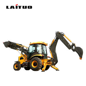 Loader Roda Kecil Buatan Cina 388 Backhoe 4x4 Front Loader 4WD Backhoe Loader untuk Konstruksi Perkotaan - Product Image 2