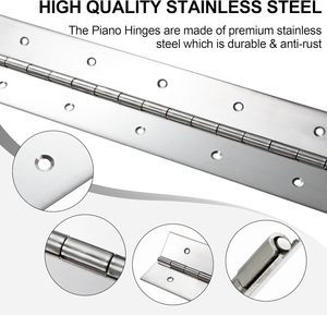 भारी शुल्क स्टेनलेस स्टील निरंतर छेद के साथ भारी शुल्क पॉलिश स्टेनलेस पियानो नाव अलमारियाँ के लिए - Product Image 3