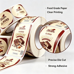 Etiquetas Adhesivas Personalizadas para Alimentos, Redondas, de Papel, con Código de Barras Impreso, para Empaquetado al por Mayor - Product Image 3