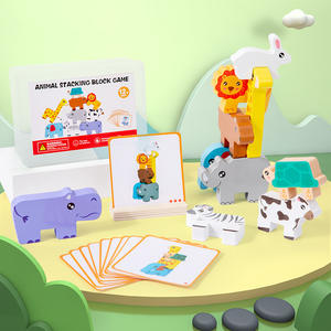 Gioco di Costruzioni con Animali Impilabili per Bambini, Blocchi Montessori in <span class=keywords><strong>Legno</strong></span>, Giocattoli Impilabili all'Ingrosso per Bambini e Bambine da 1 a 3 Anni - Product Image 3