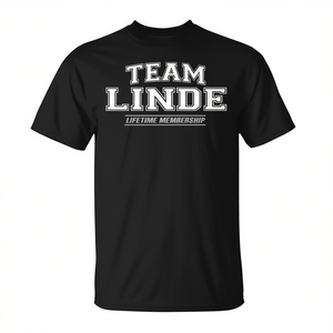 Camiseta Familiar con Apellido Linde, Personalizable, Promocional, para el Equipo Linde - Product Image 2