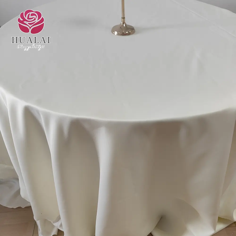 white and many colors for choice Shantung round silk satin table cloth for wedding