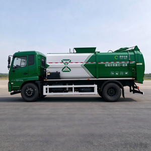 Camión de residuos de cocina Dongfeng Kinland con elevador de contenedores de carga lateral, separación de aceite y agua, camión de basura para residuos alimentarios para saneamiento municipal - Product Image 1