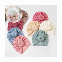 Venta caliente sólido bebé sombrero turbante infantil niño recién nacido bebé gorro gorros diademas para bebé niñas Niño