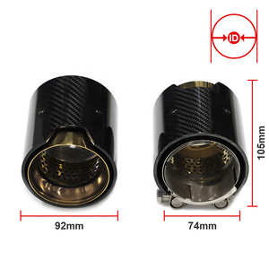 SYPES Carbon Gold Silenciador Punta de escape Tubo de escape Sistema de escape para <span class=keywords><strong>BMW</strong></span> M135i M235i M140i M240i <span class=keywords><strong>M335i</strong></span> M340i M435i M440i - Product Image 4