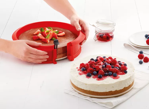 Moule à gâteau et pâtisserie rectangulaire en silicone durable et jetable, à fond amovible, fabriqué sur mesure en usine et en stock - Product Image 3