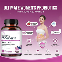 Santé des femmes, soutien du système immunitaire, capsules de probiotiques naturels pour adultes, 90 capsules par paquet