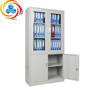 Armoire de bureau en acier à prix d'usine, meuble de rangement avec porte vitrée pour instruments, armoire de classement pour mobilier de bureau - Product Image 5