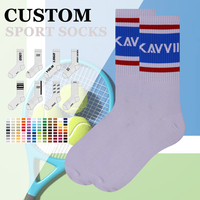 Chaussettes de sport personnalisées pour le tennis, respirantes, en tricot, design de chaussettes de sport pour hommes et femmes, avec logo et couleurs personnalisés
