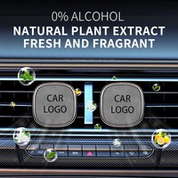 Difusor de Perfume Magnético para Auto, Clip de Ventilación de Aleación y Cuero PU, Aromatizante para el Interior del Vehículo