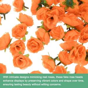 Rose artificielle à tête unique avec feuille en soie, idéale pour la décoration de tables à la maison, à l'hôtel, pour les mariages et Noël - Offre Spéciale - Product Image 2