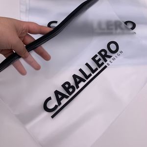 Logo Frosted PVC Clothing Packaging Plastic Zipper Bag