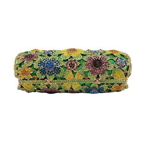 กระเป๋าคลัทช์ประดับกลิตเตอร์ลายดอกไม้และคริสตัลสำหรับผู้หญิง กระเป๋าถือสำหรับงานกลางคืน งานแต่งงาน หรืองานเลี้ยง - Product Image 5