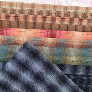 10 Màu Sắc Nhật Bản Sợi-Nhuộm Vải Sọc Làm Bằng Tay Tự Làm May Rửa Vải 100% Cotton Kiểm Tra Vải Cho Áo Sơ Mi Phù Hợp Với - Product Image 1