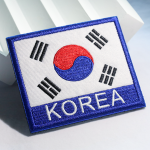 개인화 된 미국 국가 깃발 패치 엠블럼 암 후크 및 루프 자수 패치 깃발 해골 전술 배지 패치 - Product Image 3