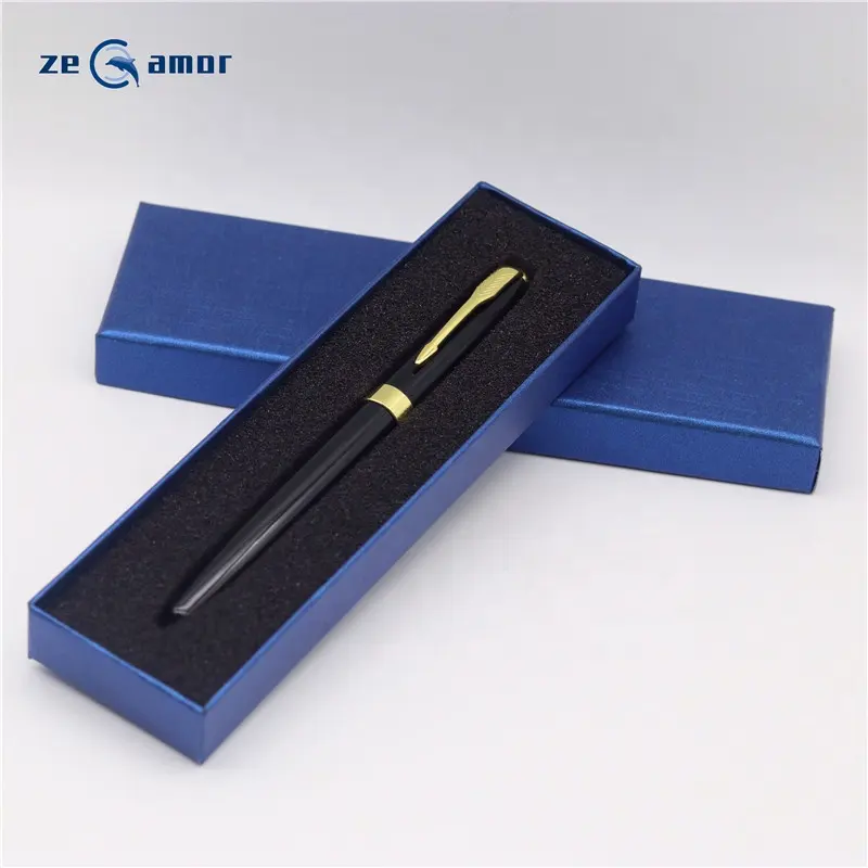 Zeamor folyo damgalama UV dijital geri dönüşümlü hediye kutusu lüks kalemler ve kılıf ile özel Logo