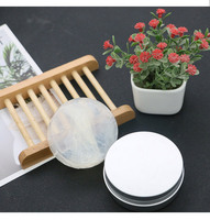 Savon Yoni Rond en Cristal à Marque Privée dans une Boîte en Aluminium, Savon Artisanal Naturel à Base de Plantes pour l'Hygiène Intime Féminine
