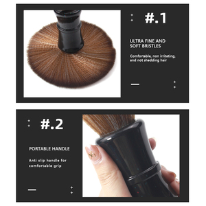 Cepillo de peluquería con cerdas suaves y logotipo personalizado, cepillo de plástico para limpiar el cuello, para cortes de pelo en salones de belleza - Product Image 5