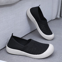 Sepatu kasual nyaman, sepatu kasual rajutan low-top, sepatu kasual jalan kaki berkualitas tinggi