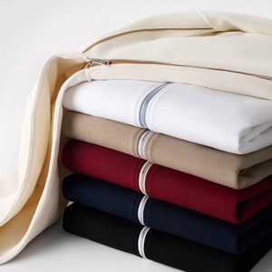 Sweat-shirt de baseball col rond coupe-vent respirant épais 380g avec boutons corne, patchwork, décontracté pour couple, en coton long, collection automne - Product Image 4