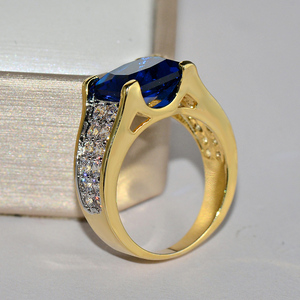 Anelli di Gioielleria KYRA0720 con <span class=keywords><strong>Zircone</strong></span> <span class=keywords><strong>Blu</strong></span> per Donne, Design alla Moda - Product Image 2