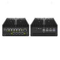 Toptan H15 ODM OEM MINI Host fansız Intel Ultra 7 Ultra 9 16 çekirdek 6 Lan 2 SFP + güvenlik duvarı yumuşak yönlendirici Linux sunucu MINI PC