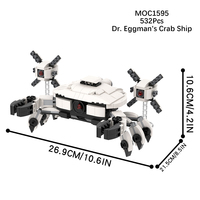 NOUVEAU Sonic Car DR Eggman Crab Ship Blocs de construction en plastique pour enfants Jeux de puzzle MOC1595