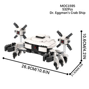 NUEVO <span class=keywords><strong>Sonic</strong></span> Car DR Eggman Crab Ship, Bloques <span class=keywords><strong>de</strong></span> Construcción <span class=keywords><strong>de</strong></span> Plástico para Niños, Juguetes <span class=keywords><strong>de</strong></span> Rompecabezas MOC1595 - Product Image 3